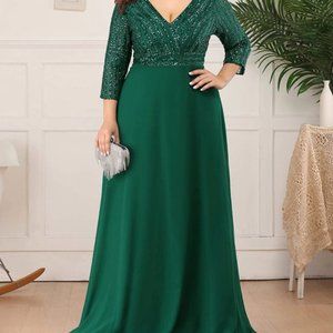 Plus Size Party Dress/Formal Dress/Prom Dress/Women/Green/Size 22
